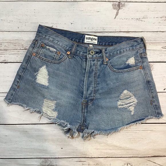 umgee denim shorts